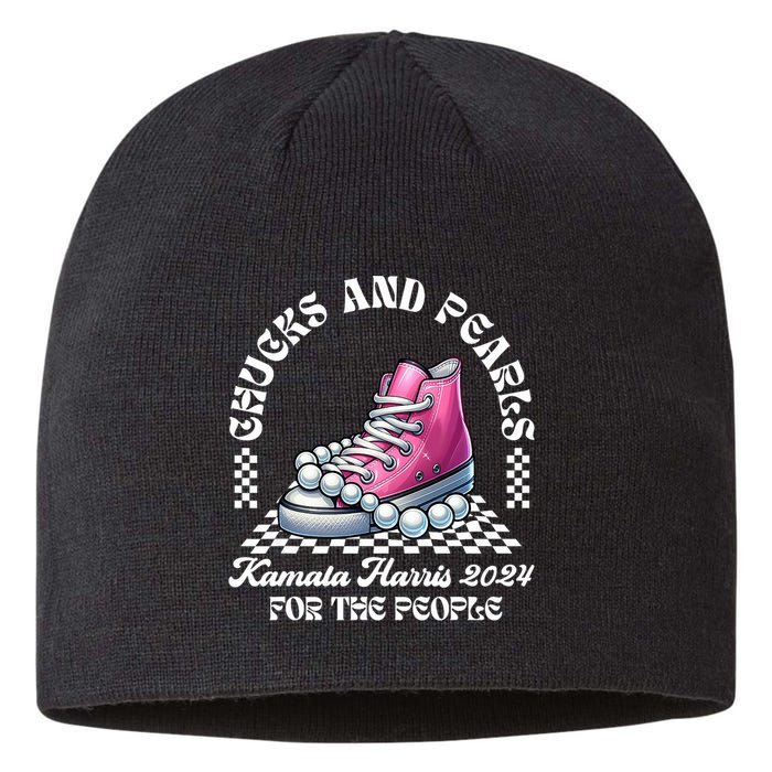 Chucks And Pearls Kamala Harris 2024 President Campaign Sustainable Beanie