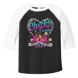 Chucks And Pearls Kamala Harris 2024 For President 47 Gift Toddler Fine Jersey T-Shirt