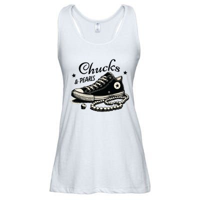 Chucks And Pearls Im With Her Kamala 2024 Retro Vintage Ladies Essential Flowy Tank