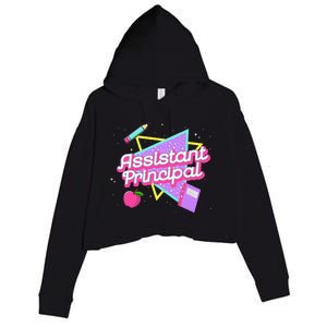 Cute Assistant Principal 80S 90S Back To School Gift Crop Fleece Hoodie