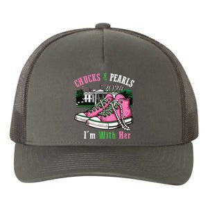 Chucks And Pearls 2024 Im With Her Women Voting Yupoong Adult 5-Panel Trucker Hat