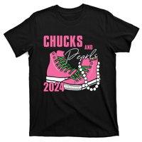 Chucks And Pearls Im With Her Kamala 2024 T-Shirt