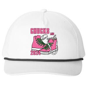 Chucks And Pearls Im With Her Kamala 2024 Snapback Five-Panel Rope Hat