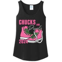 Chucks And Pearls Im With Her Kamala 2024 Ladies Essential Tank