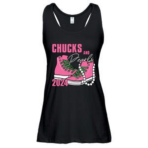 Chucks And Pearls Im With Her Kamala 2024 Ladies Essential Flowy Tank