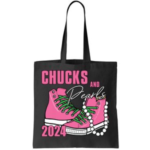 Chucks And Pearls Im With Her Kamala 2024 Tote Bag