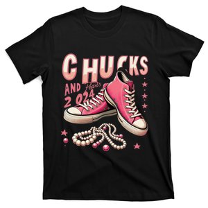 Chucks And Pearls 2024 President Election Day Kamala Harris T-Shirt