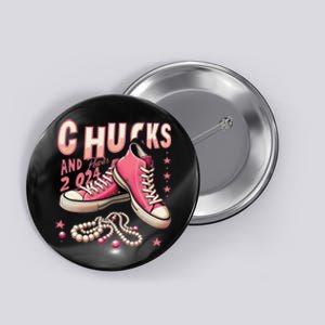 Chucks And Pearls 2024 President Election Day Kamala Harris Button