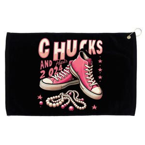 Chucks And Pearls 2024 President Election Day Kamala Harris Grommeted Golf Towel