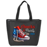 Chucks And Pearls 2024 IM With Her Kamala Gift Zip Tote Bag