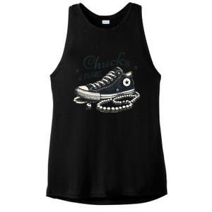 Chucks And Pearls IM With Her Kamala 2024 Ladies PosiCharge Tri-Blend Wicking Tank