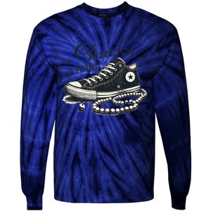 Chucks And Pearls IM With Her Kamala 2024 Tie-Dye Long Sleeve Shirt