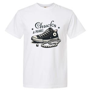 Chucks And Pearls IM With Her Kamala 2024 Garment-Dyed Heavyweight T-Shirt