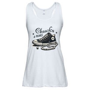 Chucks And Pearls IM With Her Kamala 2024 Ladies Essential Flowy Tank