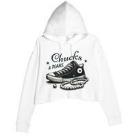 Chucks And Pearls IM With Her Kamala 2024 Crop Fleece Hoodie