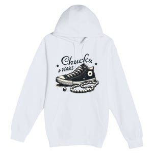 Chucks And Pearls IM With Her Kamala 2024 Premium Pullover Hoodie