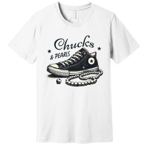 Chucks And Pearls IM With Her Kamala 2024 Premium T-Shirt