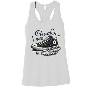 Chucks And Pearls IM With Her Kamala 2024 Women's Racerback Tank