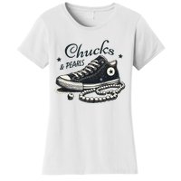 Chucks And Pearls IM With Her Kamala 2024 Women's T-Shirt