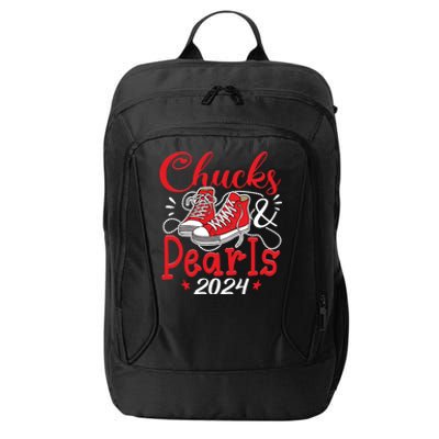 Chucks And Pearls Im With Her Kamala 2024 City Backpack