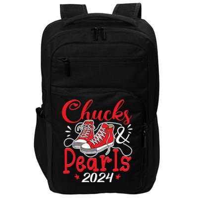 Chucks And Pearls Im With Her Kamala 2024 Impact Tech Backpack