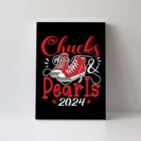 Chucks And Pearls Im With Her Kamala 2024 Canvas