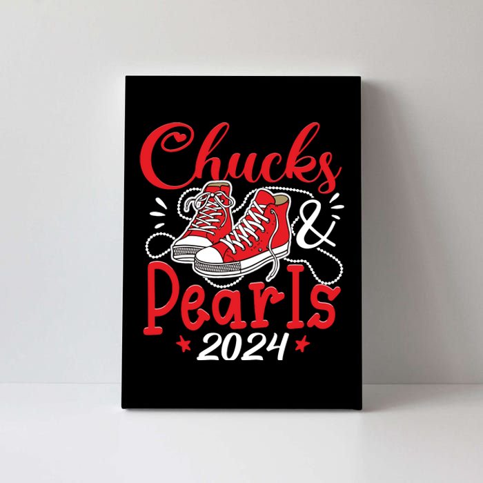 Chucks And Pearls Im With Her Kamala 2024 Canvas