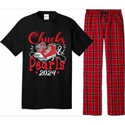 Chucks And Pearls Im With Her Kamala 2024 Pajama Set