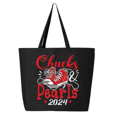 Chucks And Pearls Im With Her Kamala 2024 25L Jumbo Tote