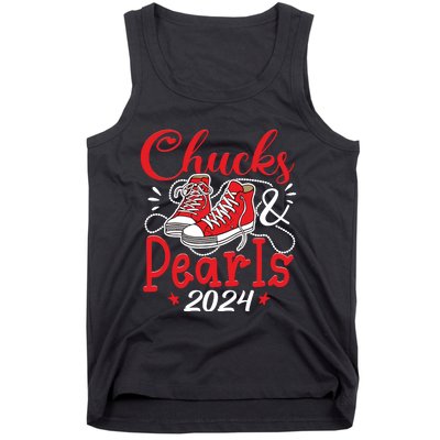 Chucks And Pearls Im With Her Kamala 2024 Tank Top