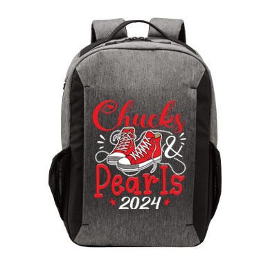 Chucks And Pearls Im With Her Kamala 2024 Vector Backpack