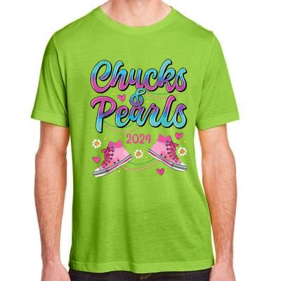 Chucks And Pearls Im With Her Adult ChromaSoft Performance T-Shirt