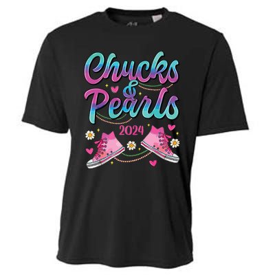 Chucks And Pearls Im With Her Cooling Performance Crew T-Shirt