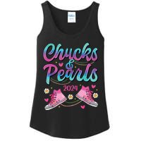 Chucks And Pearls Im With Her Ladies Essential Tank