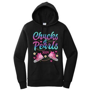 Chucks And Pearls Im With Her Women's Pullover Hoodie