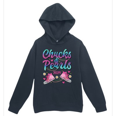 Chucks And Pearls Im With Her Urban Pullover Hoodie