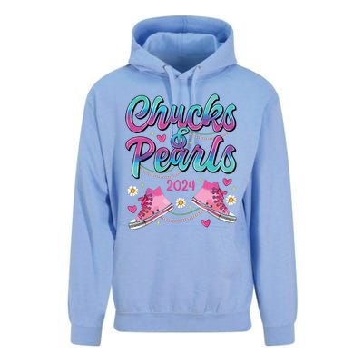 Chucks And Pearls Im With Her Unisex Surf Hoodie