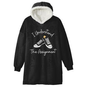 Chucks And Pearls Election 2024 I Understand The Assignment Hooded Wearable Blanket