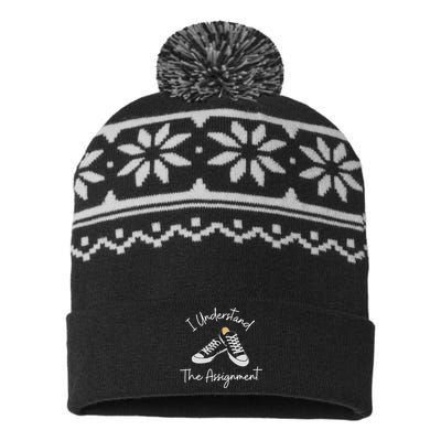 Chucks And Pearls Election 2024 I Understand The Assignment USA-Made Snowflake Beanie