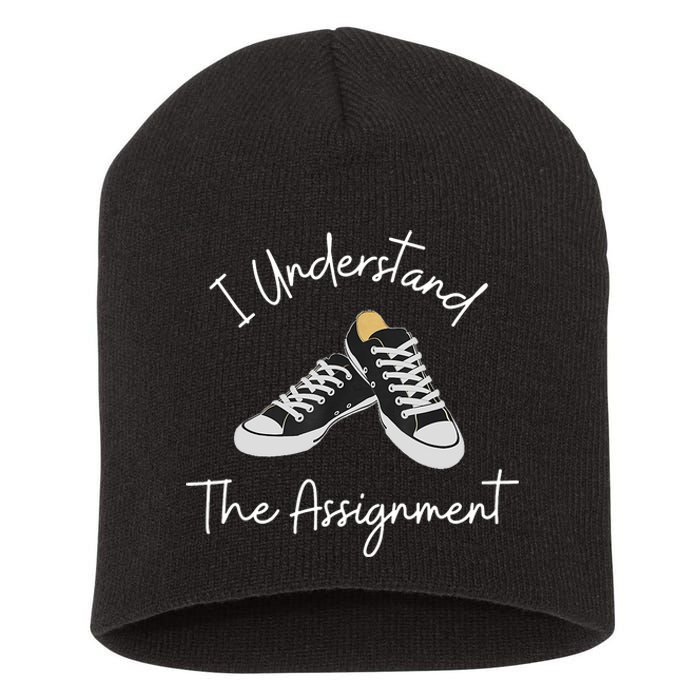 Chucks And Pearls Election 2024 I Understand The Assignment Short Acrylic Beanie