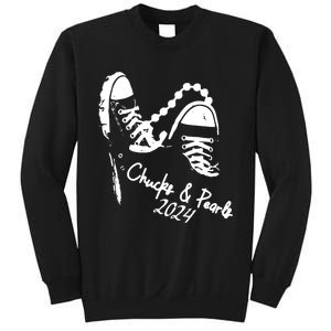 Chucks And Pearls Kamala Harris 2024 Support Gift Teachers Sweatshirt