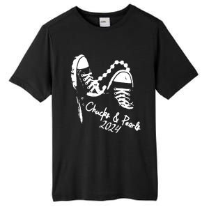 Chucks And Pearls Kamala Harris 2024 Support Gift Teachers Tall Fusion ChromaSoft Performance T-Shirt