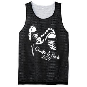 Chucks And Pearls Kamala Harris 2024 Support Gift Teachers Mesh Reversible Basketball Jersey Tank