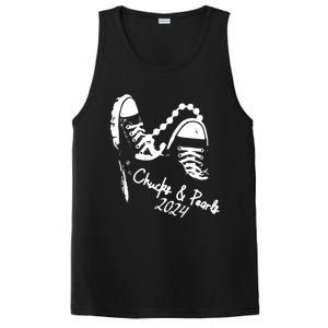 Chucks And Pearls Kamala Harris 2024 Support Gift Teachers PosiCharge Competitor Tank