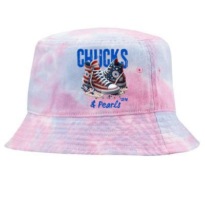 Chucks And Pearls Cute Women 2024 Tie-Dyed Bucket Hat