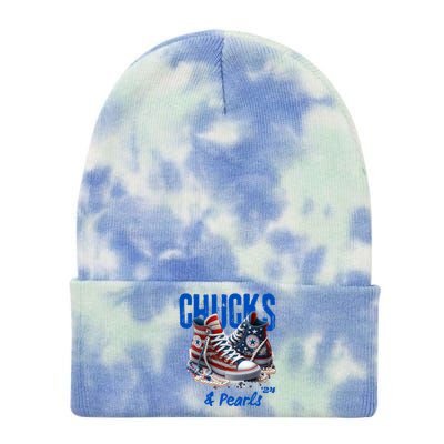 Chucks And Pearls Cute Women 2024 Tie Dye 12in Knit Beanie