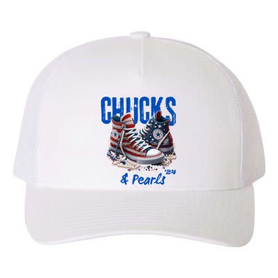 Chucks And Pearls Cute Women 2024 Yupoong Adult 5-Panel Trucker Hat