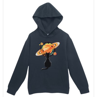 Cat And Planets Cosmic Universe Design Urban Pullover Hoodie