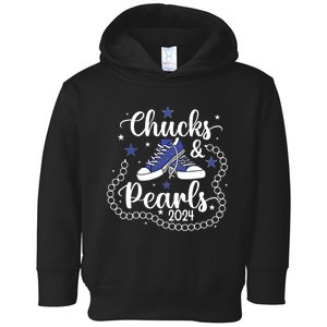 Chucks And Pearls Kamala Harris 2024 Meme Vote President Toddler Hoodie