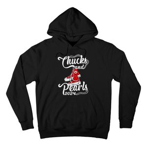 Chucks And Pearls Kamala Harris 2024 Support Gifts Women Hoodie